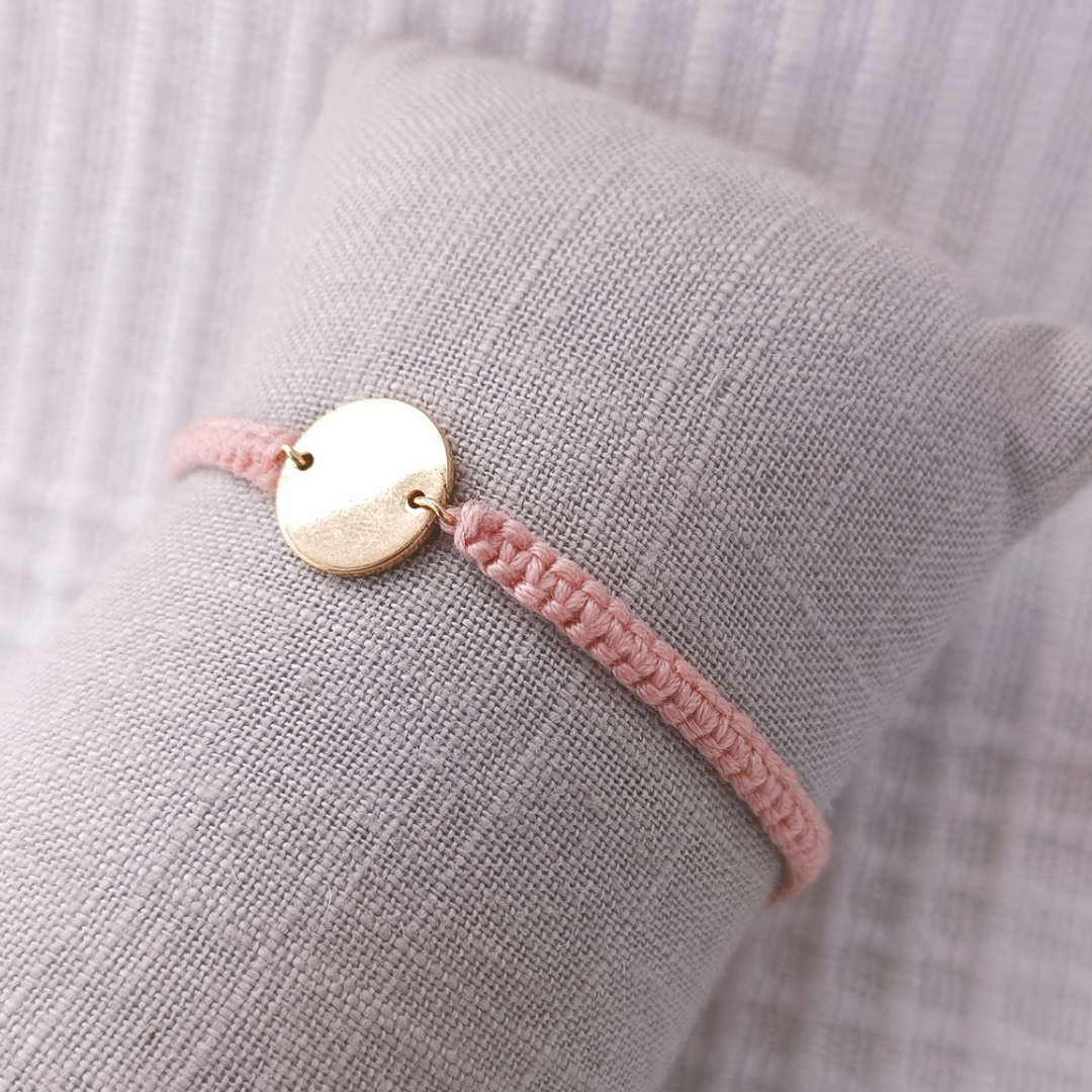 Pink circle bracelet
