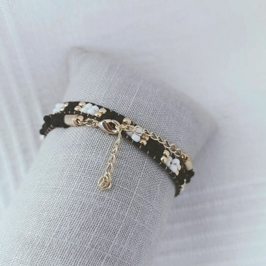 WRAP - Noir/blanc/doré