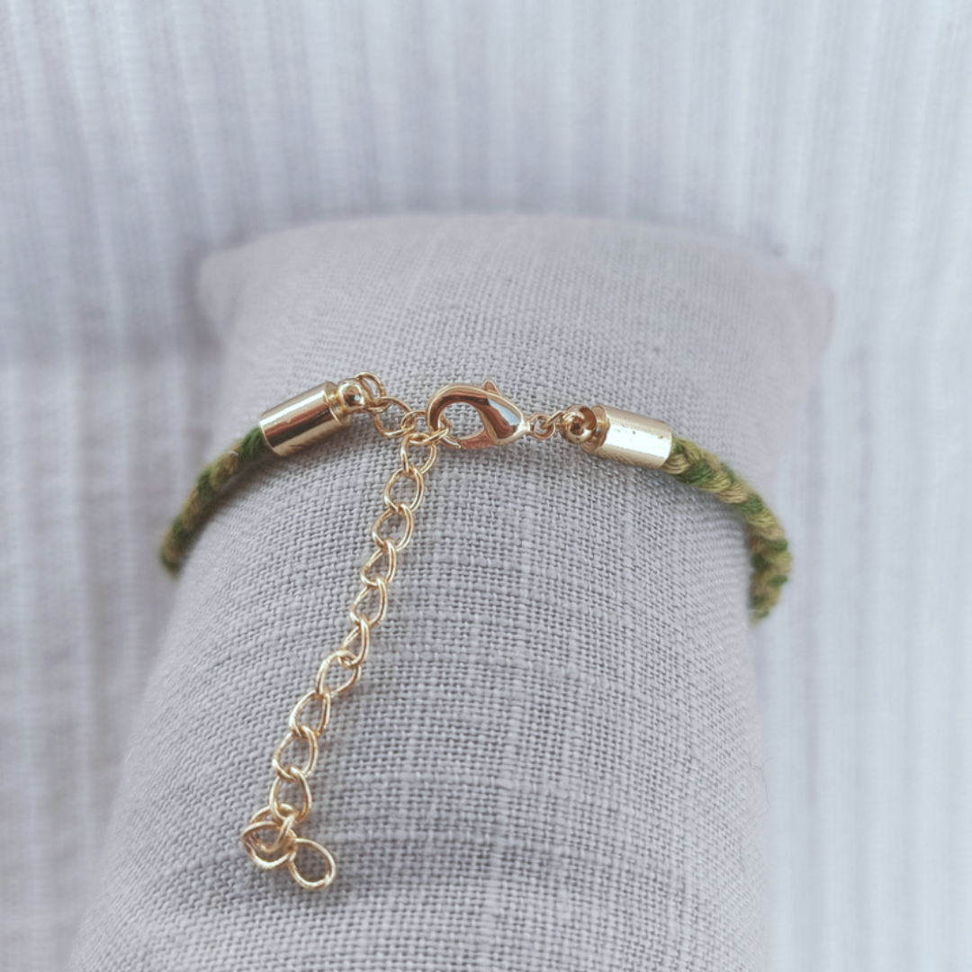 Camaïeu braid bracelet - Green