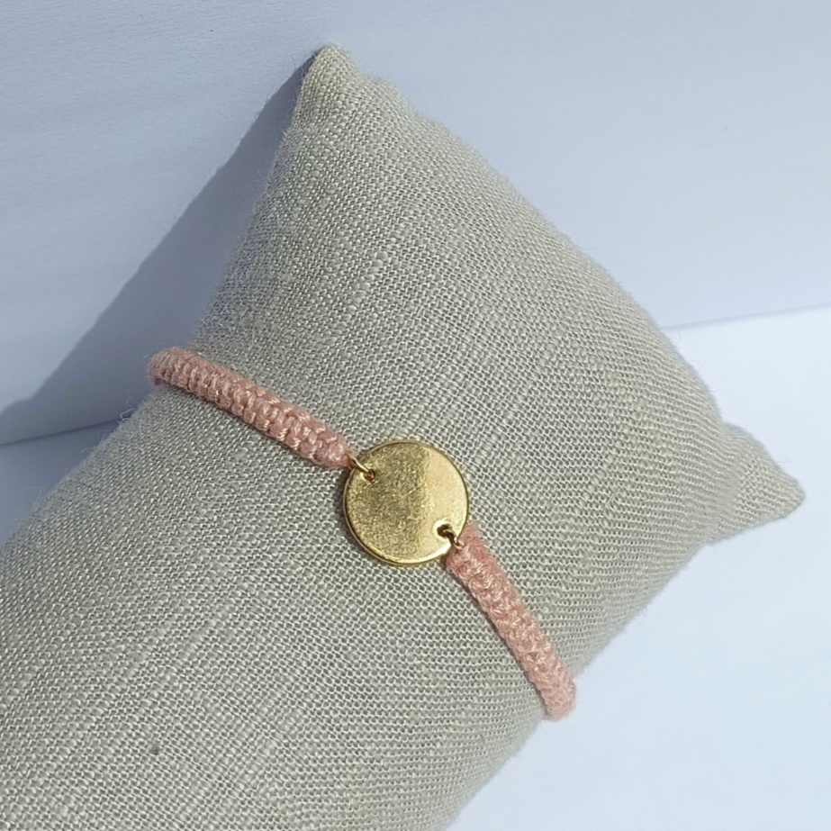 Pink circle bracelet