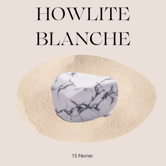 HOWLITE BLANCHE - 15Février. Les propriétés de cette pierre naturelle en lithothérapie pour choisir vos bijoux