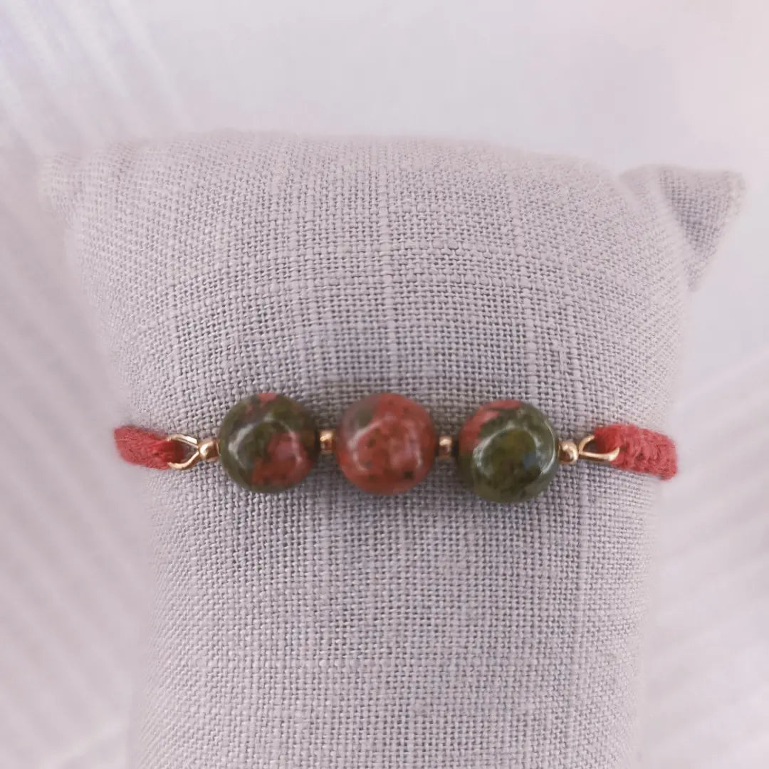 Bracelet UNAKITE rouge