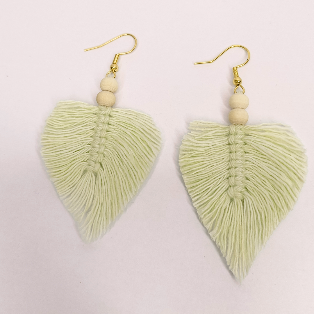 Boucles feuilles vert clair