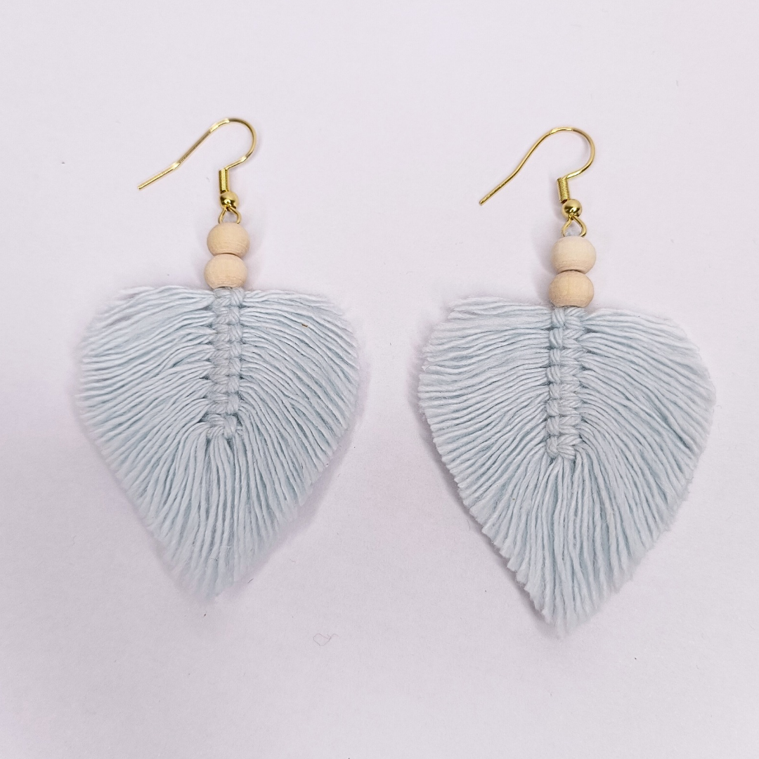 Boucles feuilles bleu ciel