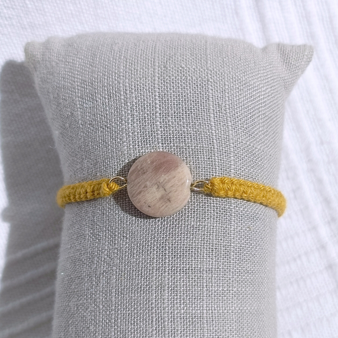 Bracelet Pierre de soleil jaune