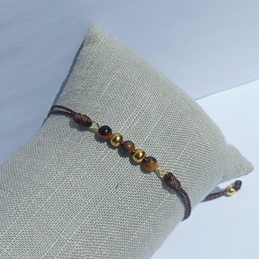 Bracelet oeil de tigre marron