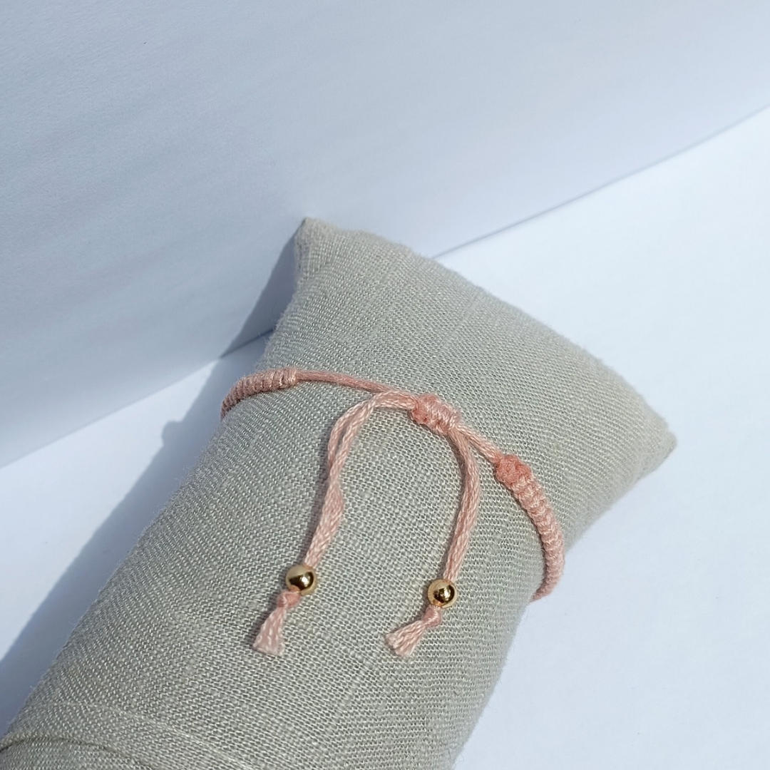 Bracelet cercle rose