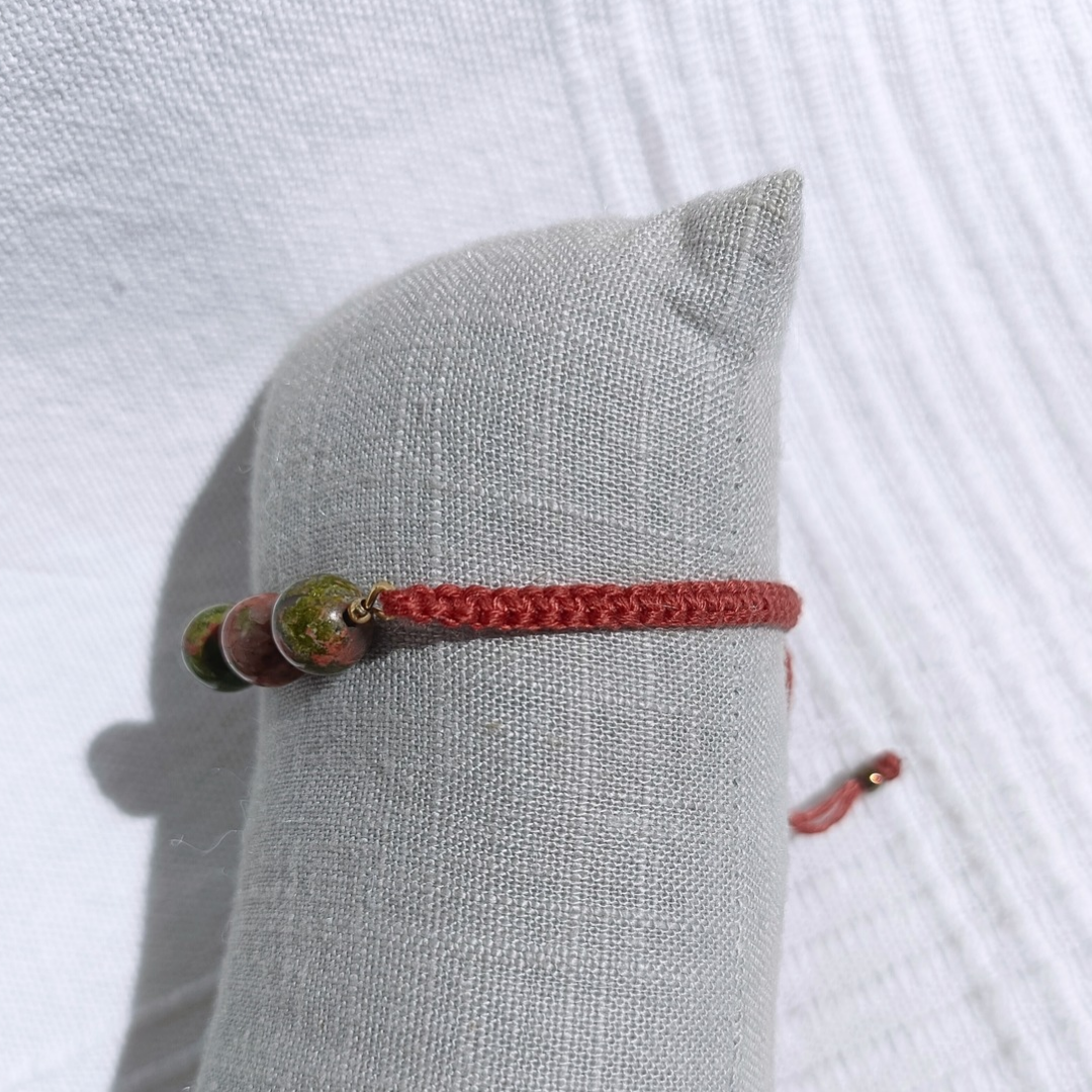 Bracelet UNAKITE rouge