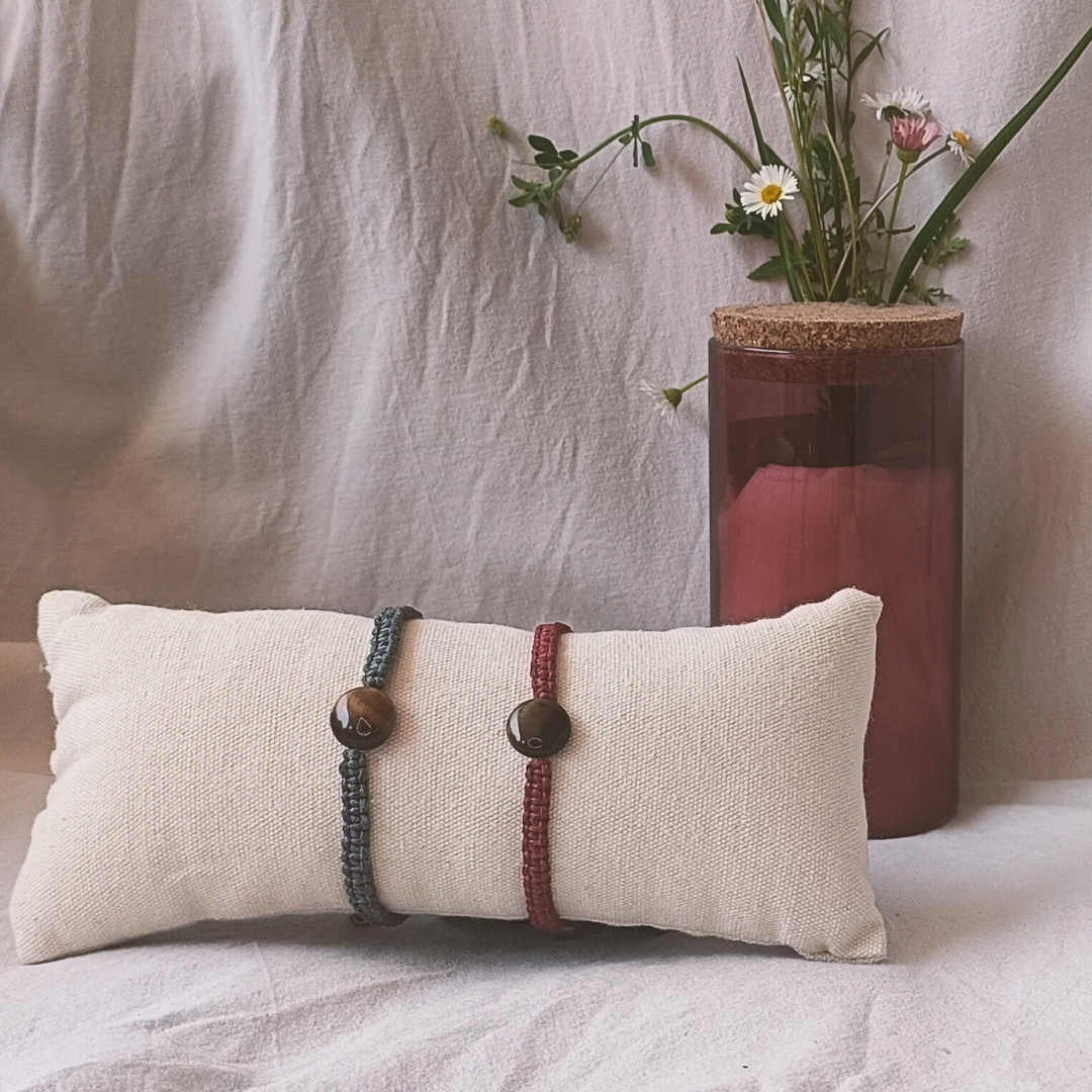 bracelets duo pour couple ou amis. Pierre naturelle oeil de tigre