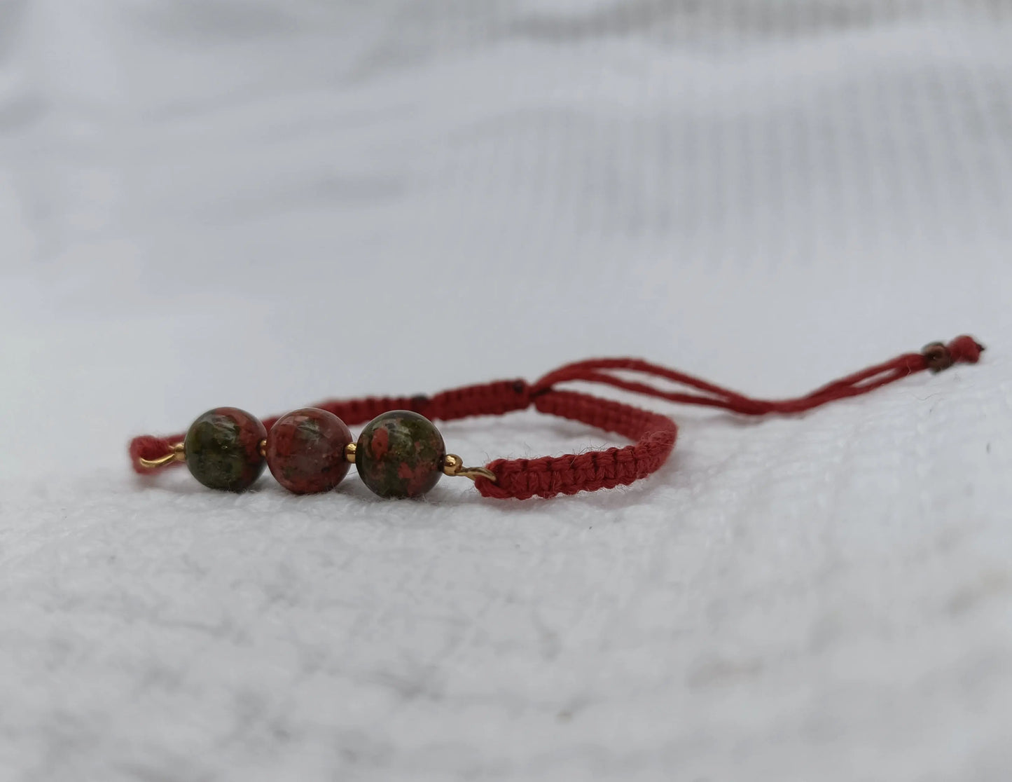 Bracelet UNAKITE rouge