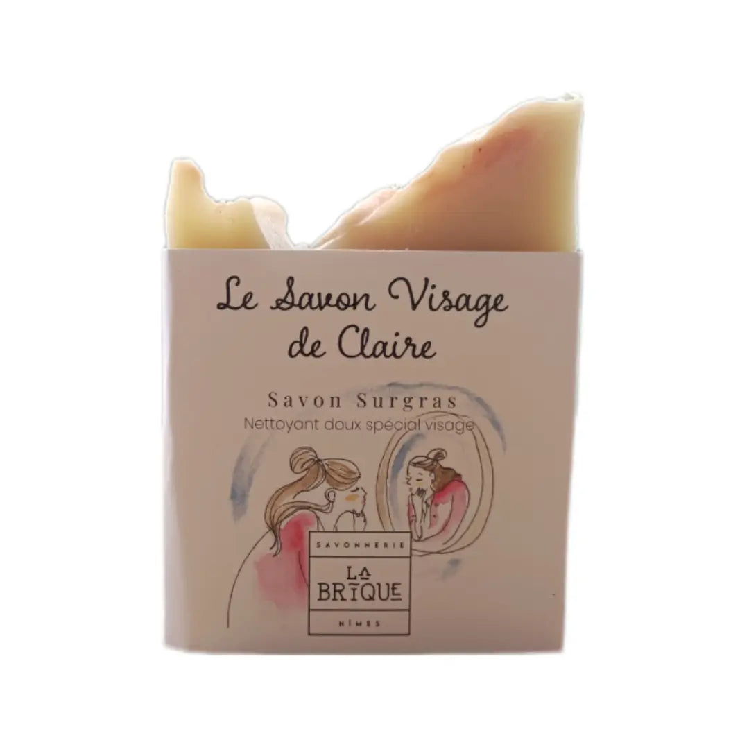 Savon naturel visage. Soin solide bio. Routine beauté. Les ateliers la brique. Occitanie. Marque française.